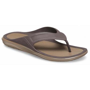 Crocs Swiftwater™ Wave Flip Men's Sandals Khaki | Australia 1208SGLO